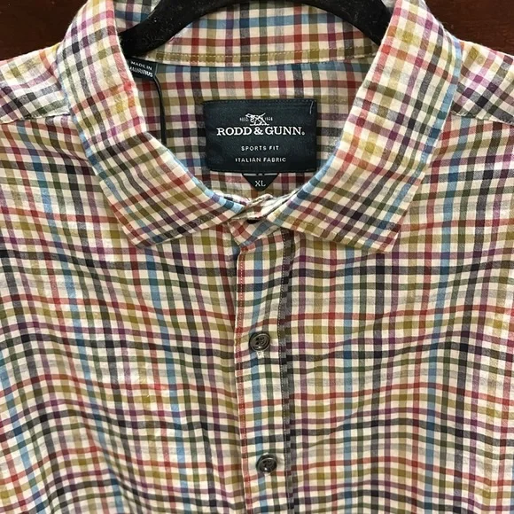 NWT Rodd & Gunn multi-colored plaid shirt size XL - Picture 2 of 13